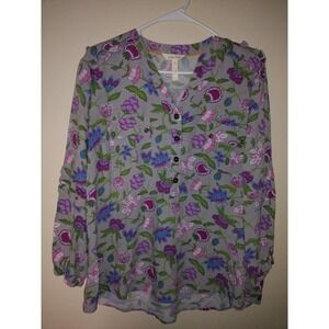 Matilda‎ Jane women's gray floral blouse size large